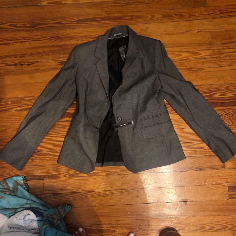Dark gray suit jacket